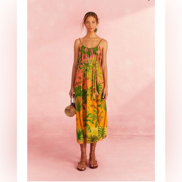 FARM Rio Sunrise Scenario Halter Dress - Picture 7 of 11